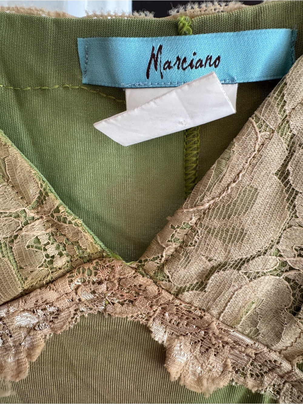 Y2K Vintage Marciano Lace-Trim Slip Dress - Picture 6 of 9